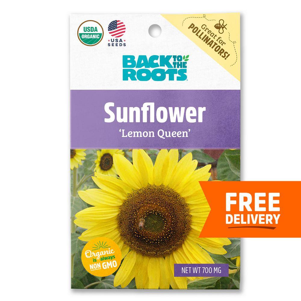 Back To The Roots Organic Lemon Queen Sunflower Seed (1-pack) 46083 