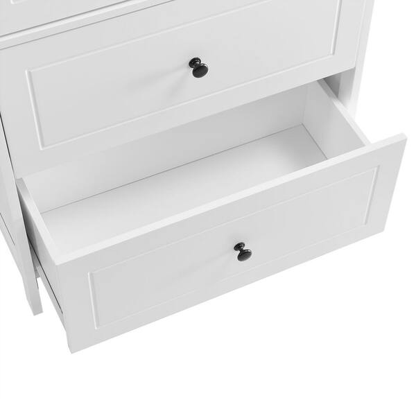 XUJMK 24 in. W x 12 in. D x 43 in. H White Linen Cabinet