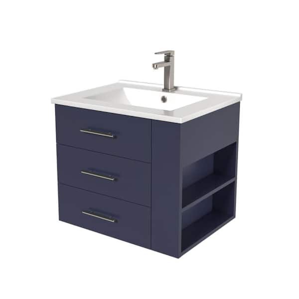 HOMEVY STUDIO Rita 24.25 in. Single Sink Wallmount Bath Vanity