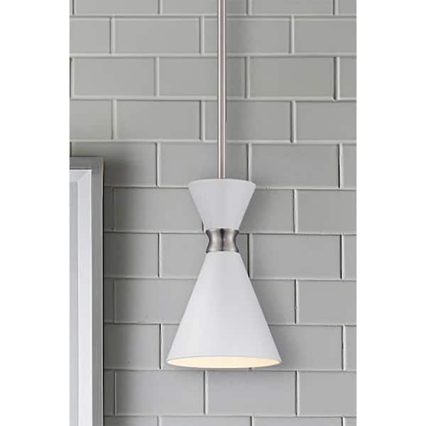 George Kovacs Conic 1-Light Brushed Nickel Mini Pendant with George Kovacs Conic 1-Light Brushed Nickel Mini Pendant with