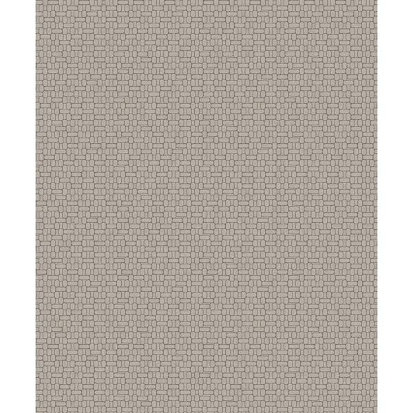 Seabrook Designs Nobel Grey Capsule Geometric Paper Non-Woven Unpasted Wallpaper Roll (covers 56 sq. ft.)