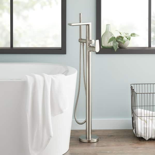 Berwyn Single-Handle Freestanding Tub Faucet with Hand Shower in Brushed Nickel