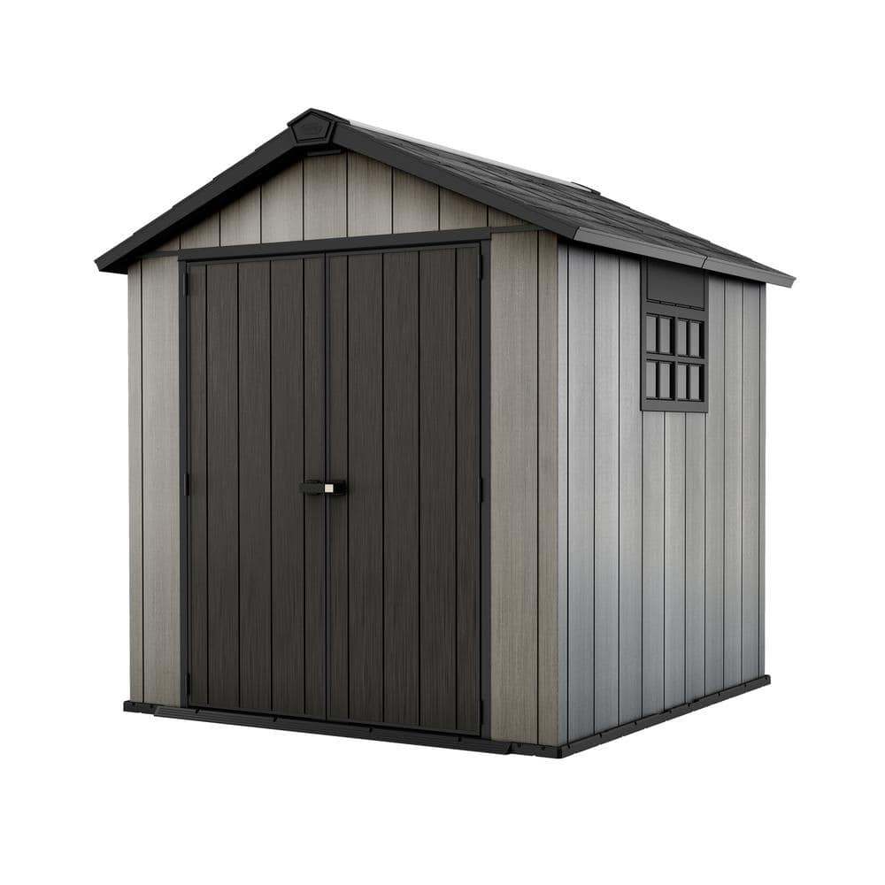 UPC 731161043574 product image for Keter Oakland 7.5 ft. W x 7 ft. D Large Grey Durable Resin Plastic Storage Shed  | upcitemdb.com
