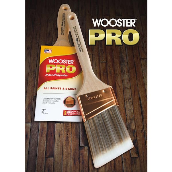 Wooster 3 in. GripTech Polyester Angle Sash Brush 0H54010030 - The Home  Depot