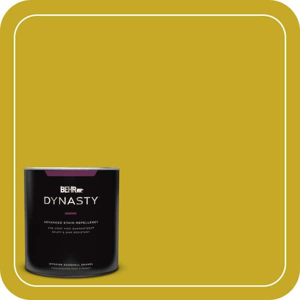 BEHR DYNASTY 1 qt. Home Decorators Collection #HDC-MD-03 Citronette Eggshell Enamel Interior Stain-Blocking Paint & Primer