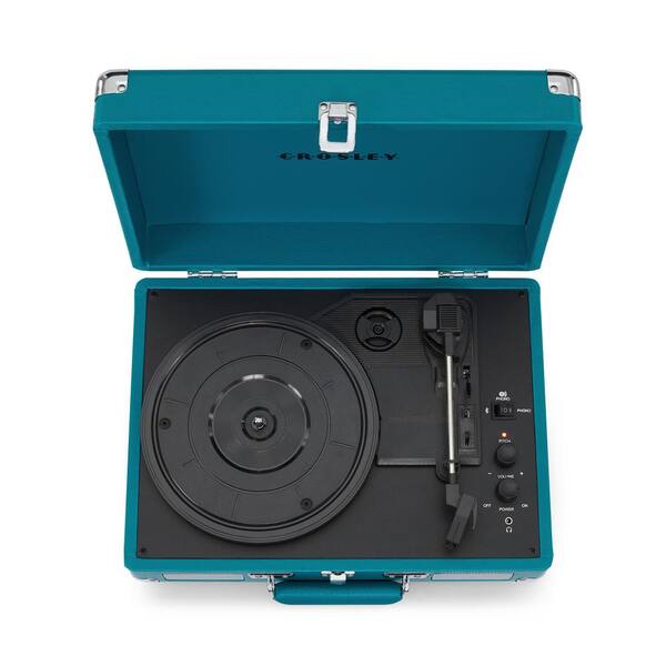 Crosley Cruiser Plus Turntable in Teal CR8005F-TL - The Home Depot