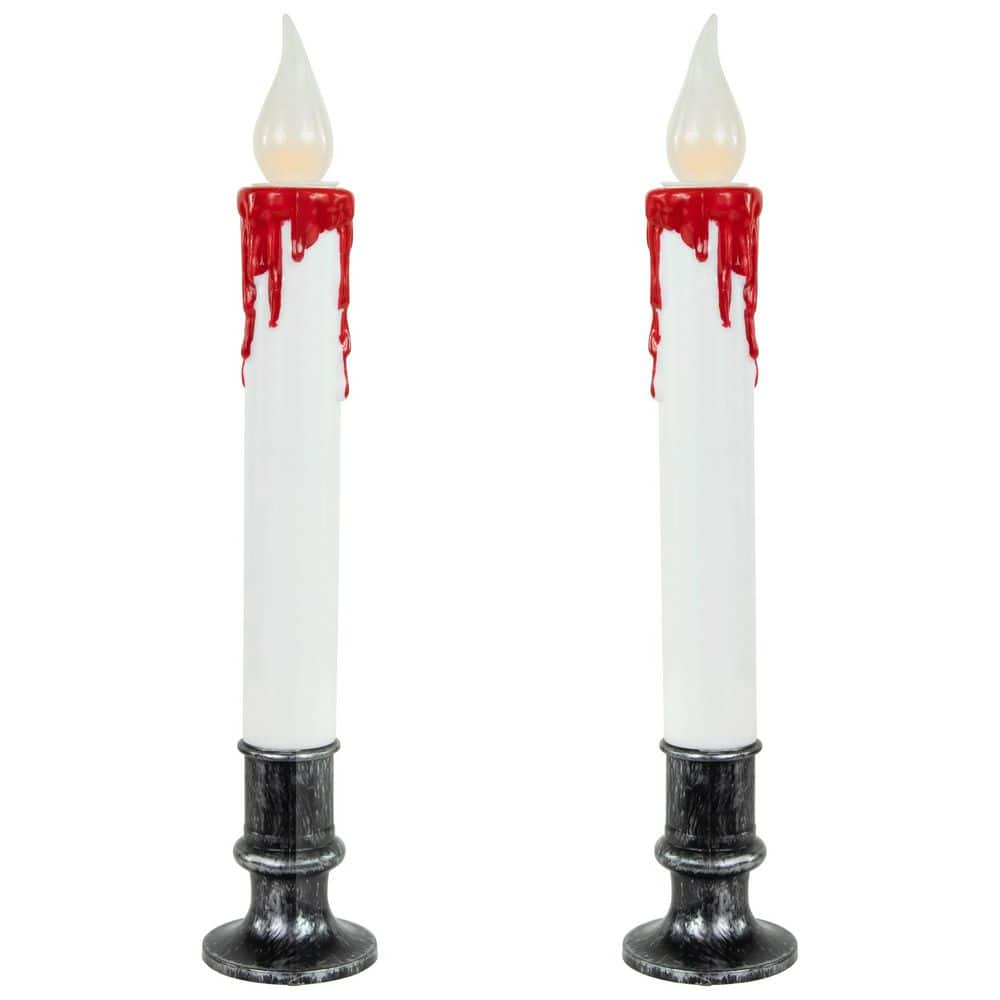 "LED with Timer Dripping Blood Halloween Taper Candles-9""-Set of 2" price history on PriceWatchPro