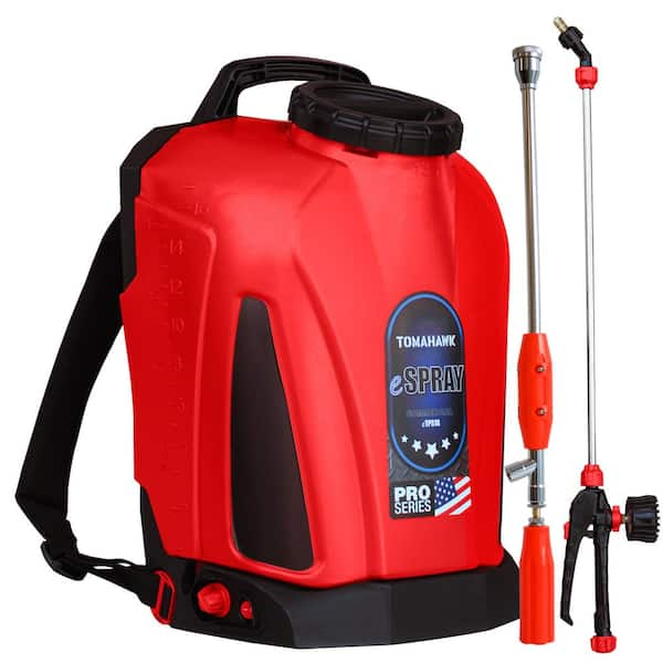 Tomahawk Power 4 gal. Battery Backpack Sprayer Lithium Powered Electric Operated for Weeds Disinfectant Yard Garden