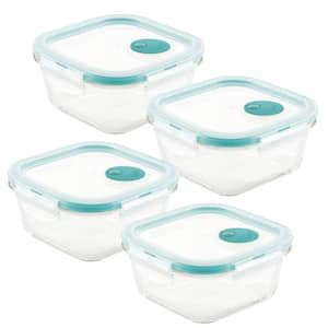 Performance 4-Piece Glass Vented Food Storage Containers, 17-Ounce Set