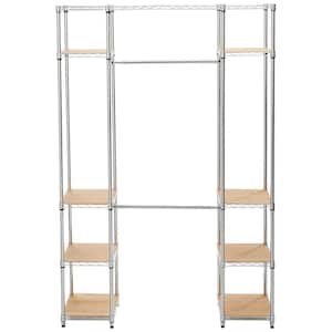 14 in. D x 76 in. W x 84 in. H Chrome Expandable Wire Closet System Organizer