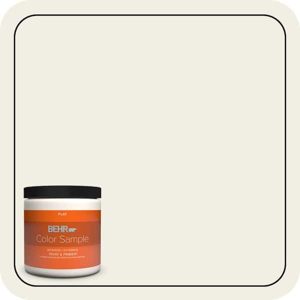 BEHR PREMIUM PLUS 8 oz. #PPU10-13 Snowy Pine Flat Interior/Exterior Paint & Primer Color Sample
