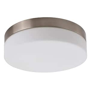 Ashley 9 in. 1-Light Brushed Nickel Flush Mount