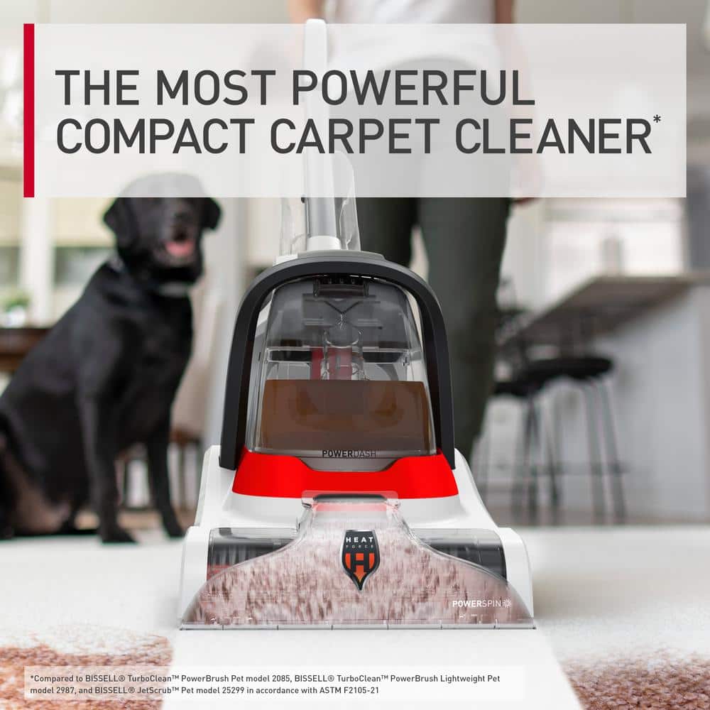 Hoover White Compact Upright Carpet Shampooer with Heated Cleaning