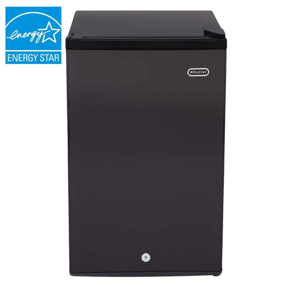 Whynter 3.0 cu. Ft. Upright Freezer Mini Freezer with lock Reversible Door in Black Energy Star