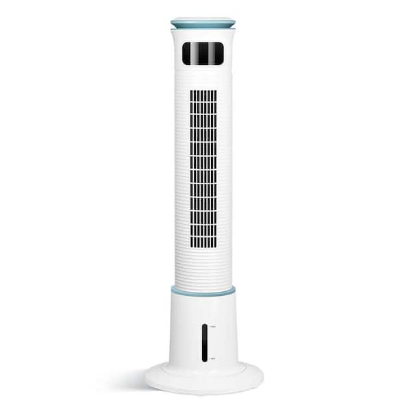 Tidoin 43 .3 in. H White 12 Speeds and 3 Modes Standing Tower Fan with Timing Closure and Remote Control