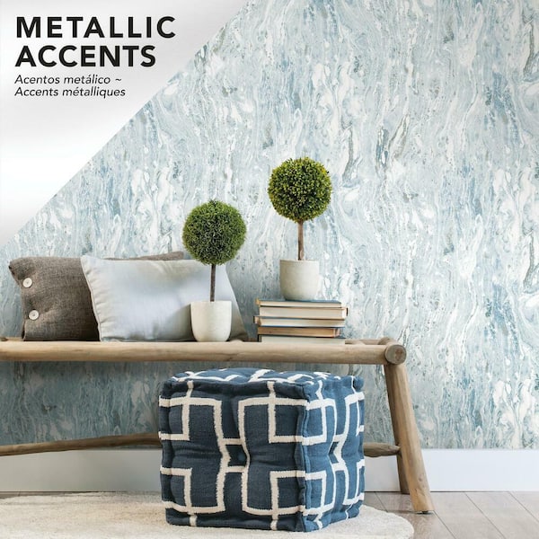 Blue Marble Seas Peel and Stick Wallpaper (Covers 28.18 sq. ft.)
