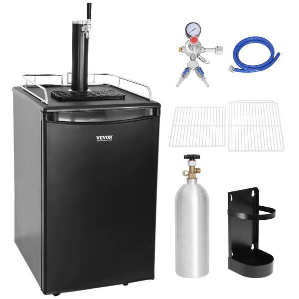 thumbnail image 2 of 21W 40 Gal / 152L Beer Kegerator – Full Size Keg Dispenser – Dual Stainless Steel Taps – Black – BF152-2 2 of 4