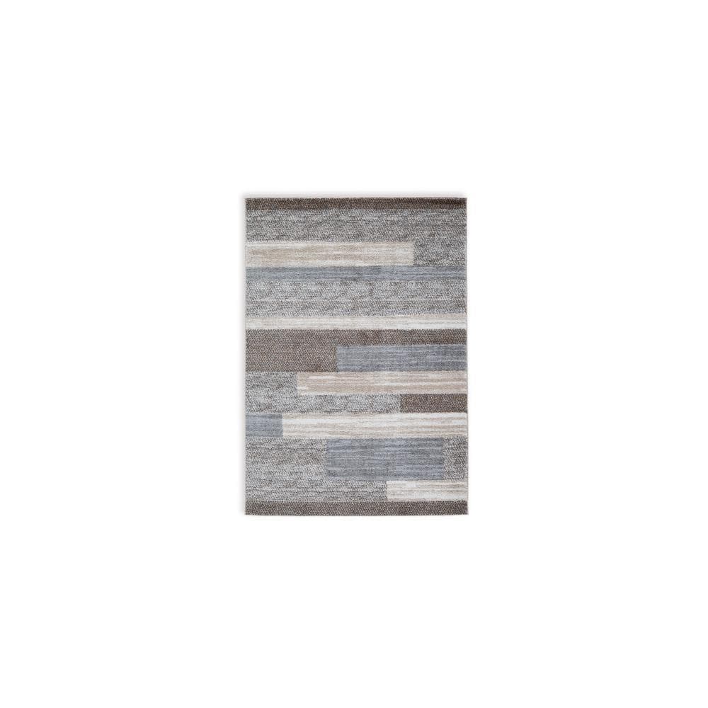 Beny  Brown, Cream and Gray Geometric 5 ft. x 7 ft. Area Rug price history on PriceWatchPro