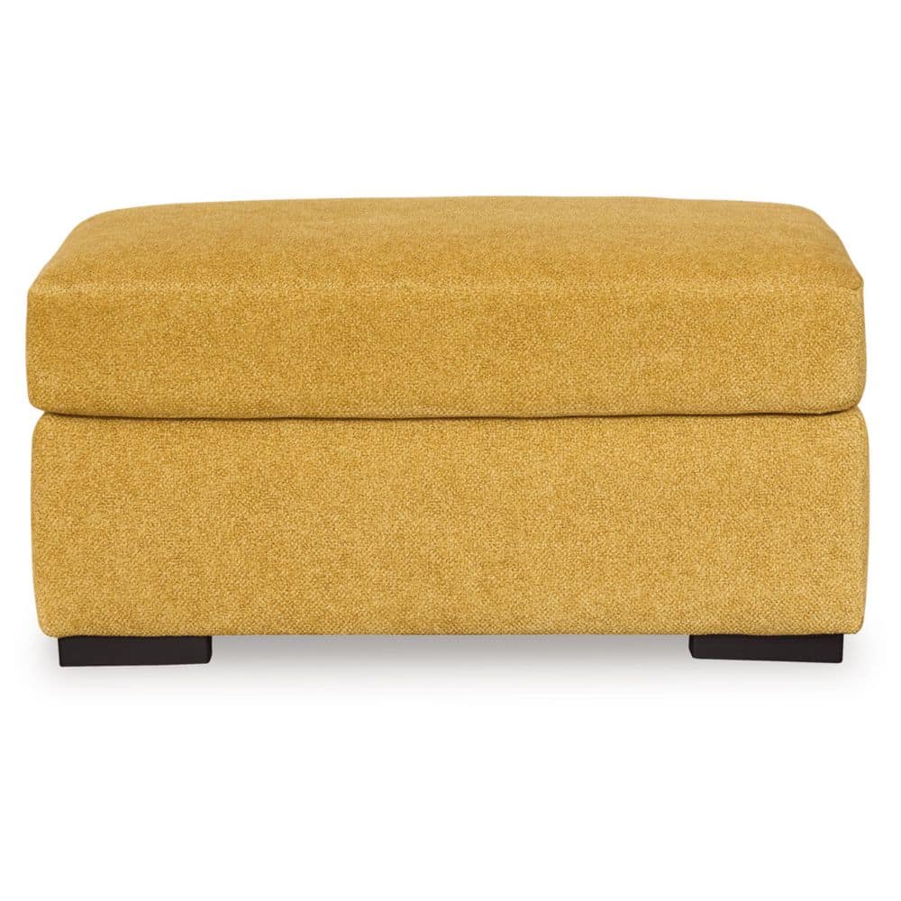 Sunflower Yellow Modern Upholstered Ottoman Pouf