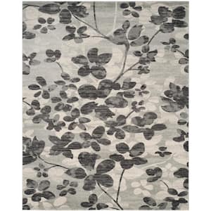 SAFAVIEH Evoke Gray/Gold 10 ft. x 14 ft. Floral Area Rug EVK236P-10 ...