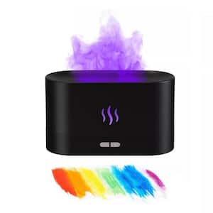 Black Oil Diffuser Ultrasonic Cool Mist Diffuser Waterless Auto Shut Off Protection 5 Color Lights for Home Office
