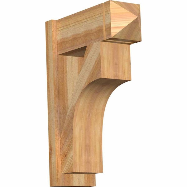 Ekena Millwork 8 in. x 28 in. x 20 in. Westlake Arts and Crafts Rough Sawn Western Red Cedar Outlooker