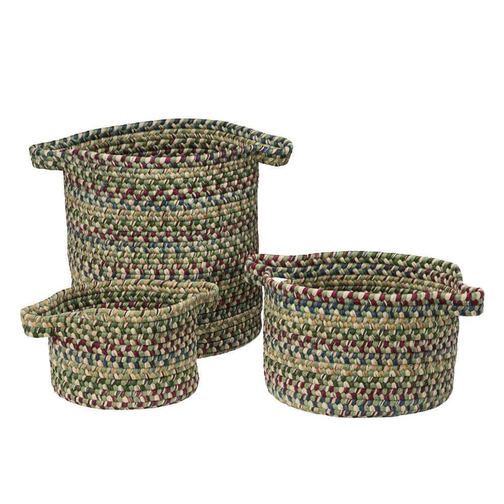 Small Wicker Baskets, Handwoven Baskets for Storage, Seagrass Rattan Baskets  with Wooden Handles, 2-Pack PUPMRW - The Home Depot