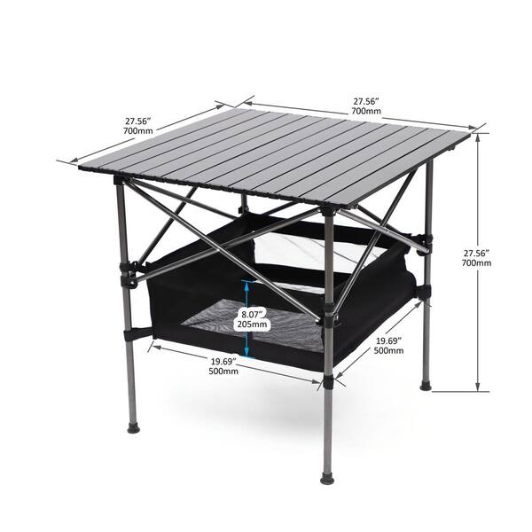 5-Piece Green Aluminum Folding Outdoor Lawn Chairs with Black