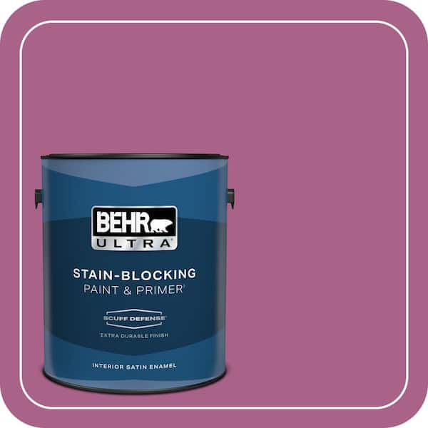 BEHR ULTRA 1 gal. #690B-6 Wild Mulberry Extra Durable Satin Enamel Interior Paint & Primer