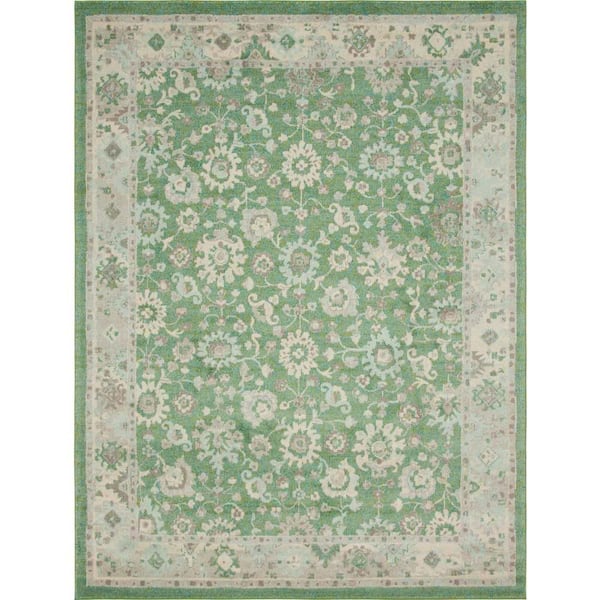Unique Loom Penrose Krystle Green 9 ft. x 12 ft. Area Rug