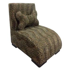 22.75 in. H Leopard Lounge Upholstered Pet Furniture
