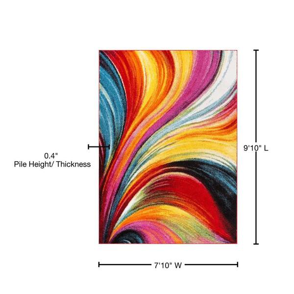 Well Woven Viva Pleasure Multi 8 ft. x 10 ft. Contemporary Area