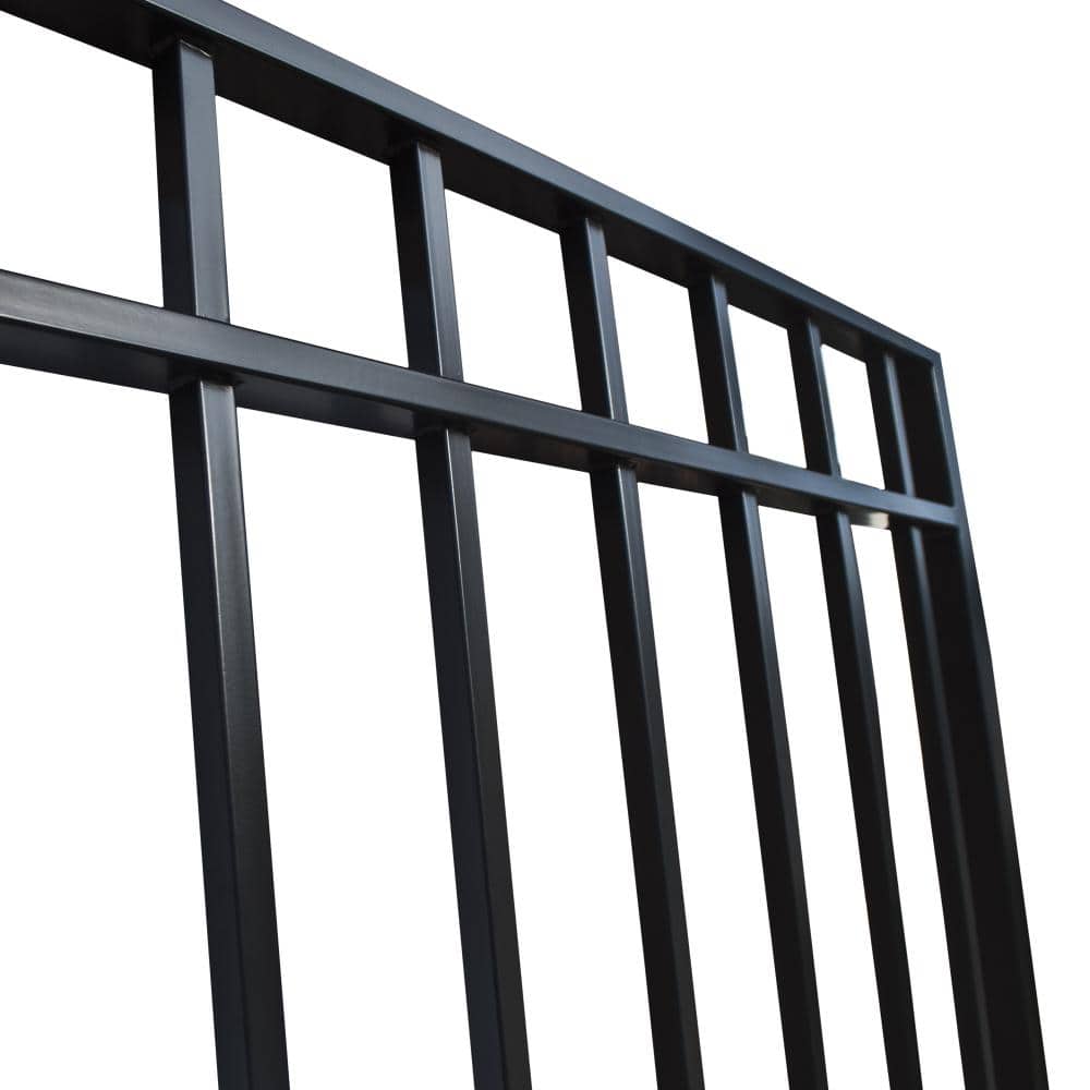 Madrid Style Black Metal 5ft x 8ft Ornamental Fence Panels