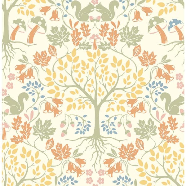 A-Street Prints Leo 20.5 in. x 33 ft. Cream Tree Wallpaper