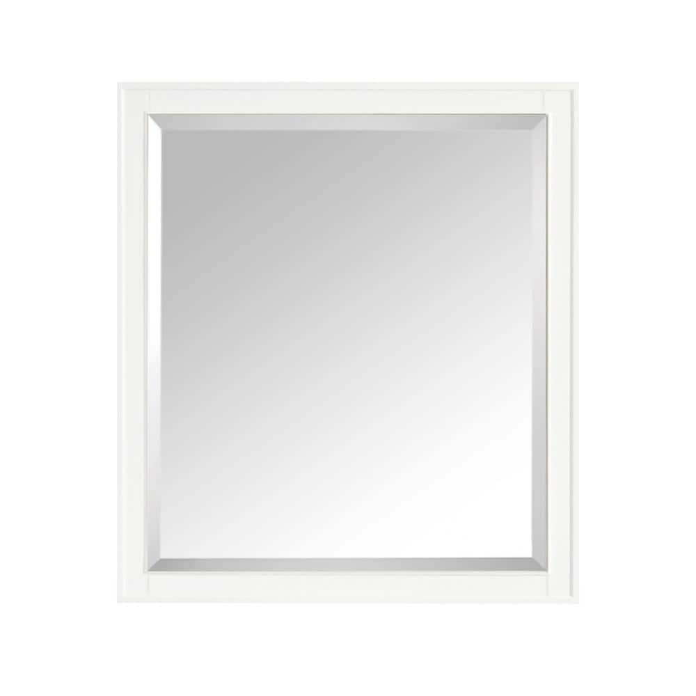 Madison Modern Rectangular Wood Bathroom Vanity Mirror 36x32 in