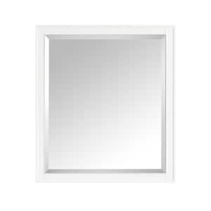 Madison 36 in. W x 32 in. H Framed Rectangular Beveled Edge Bathroom Vanity Mirror in White