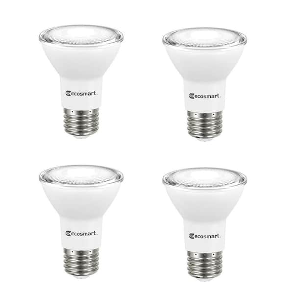 EcoSmart 50-Watt Equivalent PAR20 Dimmable LED Flood Light Bulb, Daylight (4-Pack)