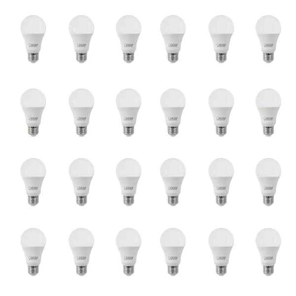 Feit Electric 60-Watt Equivalent A19 Non-Dimmable General Purpose E26  Medium Base LED Light Bulb, Cool White 4100K (24-Pack) A800/841/10KLED/24 -  The Home Depot