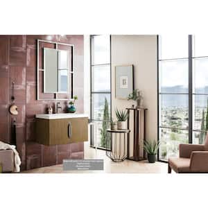 Columbia 31.5 in. W x 15.4 in. D x 35.4 in. H Bath Vanity in Latte Oak with White Glossy Top