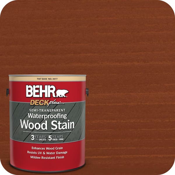 1 gal. #ST-330 Redwood Semi-Transparent Waterproofing Exterior Wood Stain