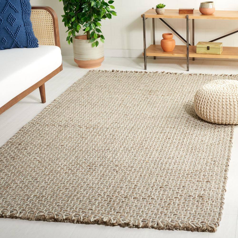 Gray Flat Woven Handmade Wool Area Rug, 5' x 8'