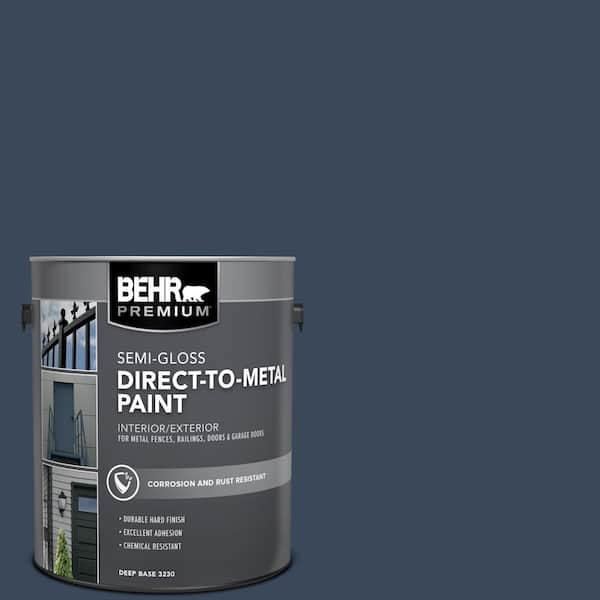 BEHR PREMIUM 1 gal. #M500-7 Very Navy Semi-Gloss Direct to Metal Interior/Exterior Paint