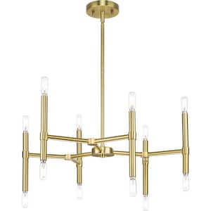 Arya 12-Light Brushed Gold Luxe Chandelier