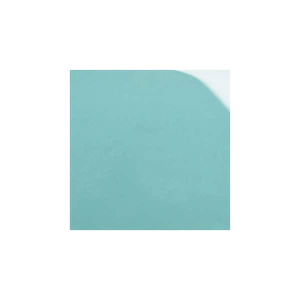 Giorbello Teal 4 in. x 4 in. x 8mm Glass Subway Tile Sample