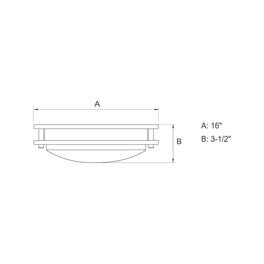 Satin Nickel 16" LED Flush Mount Ceiling Light with Dim-to-Warm Technology
