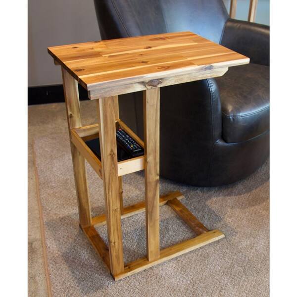 19 in. W Natural 26.5 in. H Rectangle Acacia Wood C-Table with 19 in. W Natural 26.5 in. H Rectangle Acacia Wood C-Table with