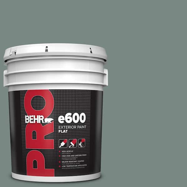 5 gal. #PPU12-16 Juniper Ash Flat Exterior Paint