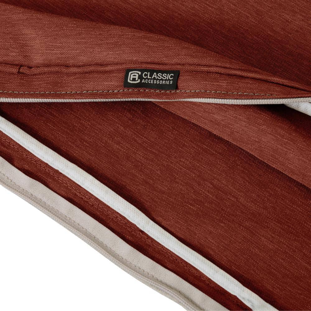 Heather Henna Red Water-Resistant Patio Chair Cushion