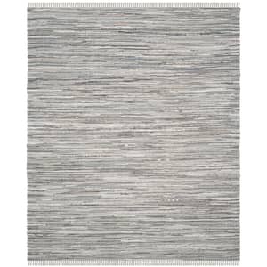 Rag Rug Gray 9 ft. x 12 ft. Gradient Striped Area Rug