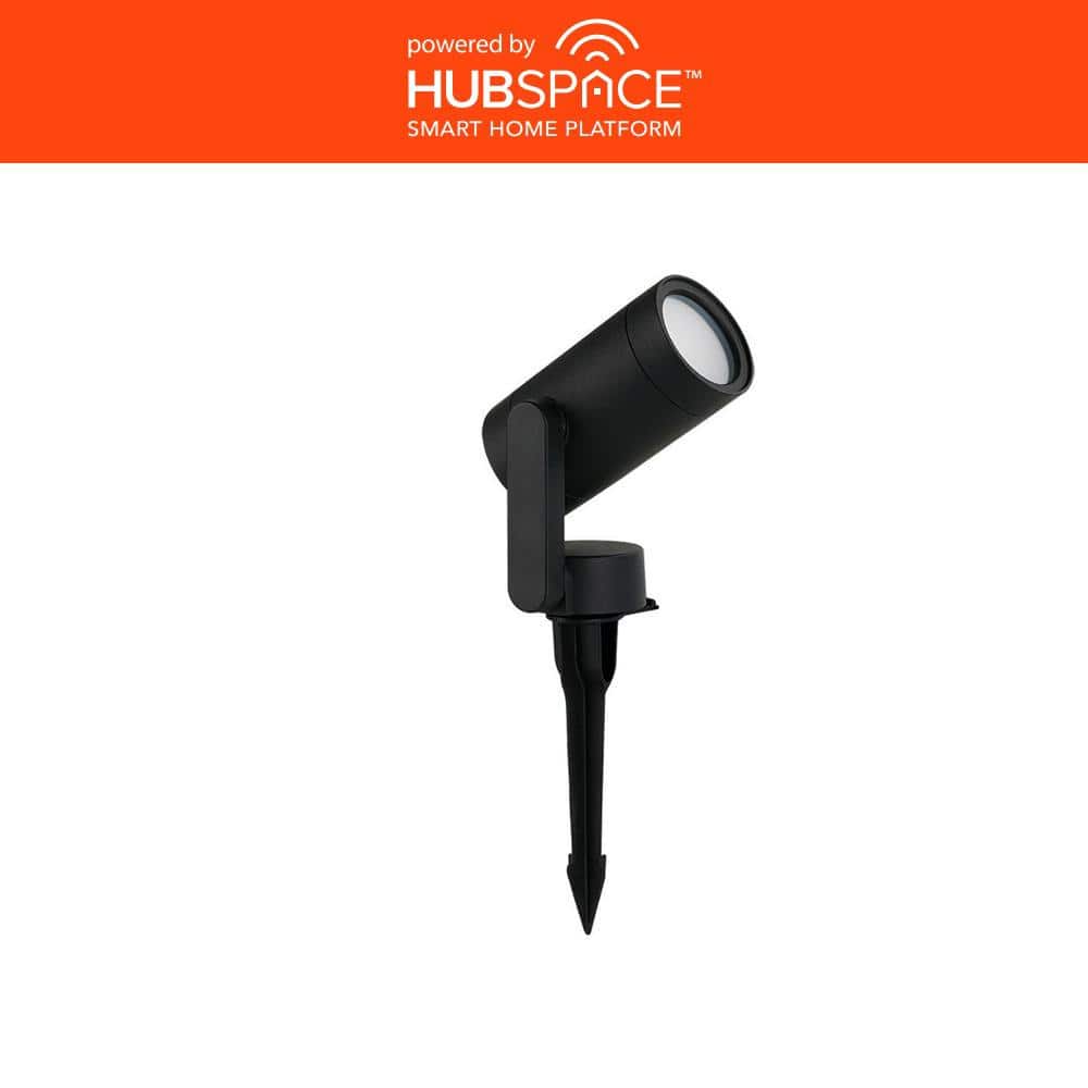 スポットライト Hampton Bay Smart 450 Lumen Low Voltage Black LED RGB Color